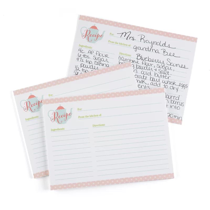 Paper Recipe Card (Set of 25)