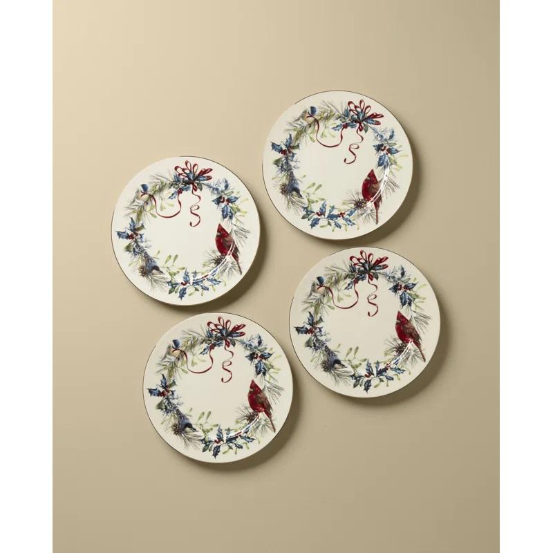 Winter Greetings Dinner Plates, Set Of 4 (Set of 4)