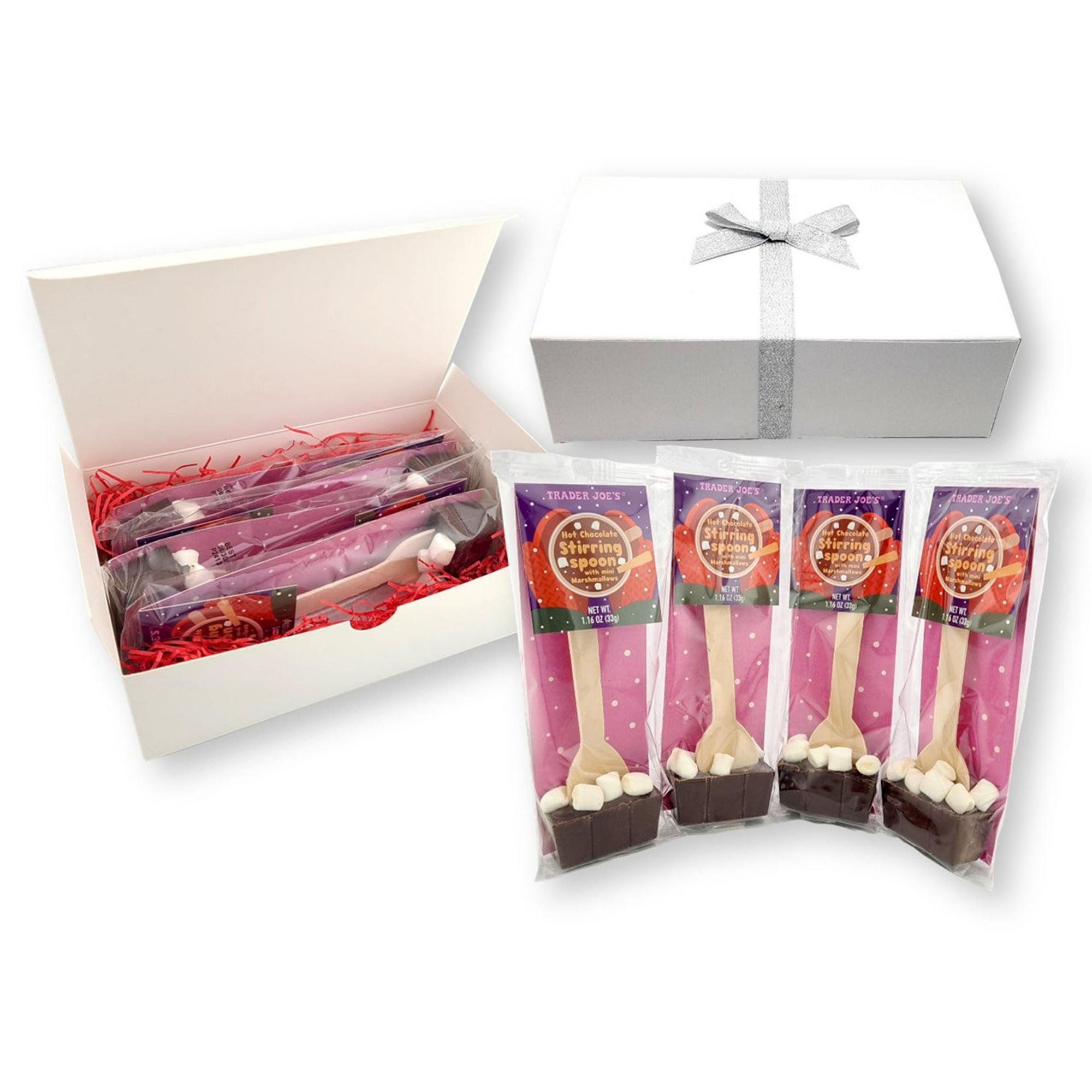 Trader Joe's Double Chocolate Hot Cocoa Stirring Spoon with Mini Marshmallow 1.05 Oz. Each Set of 4 Gift Set