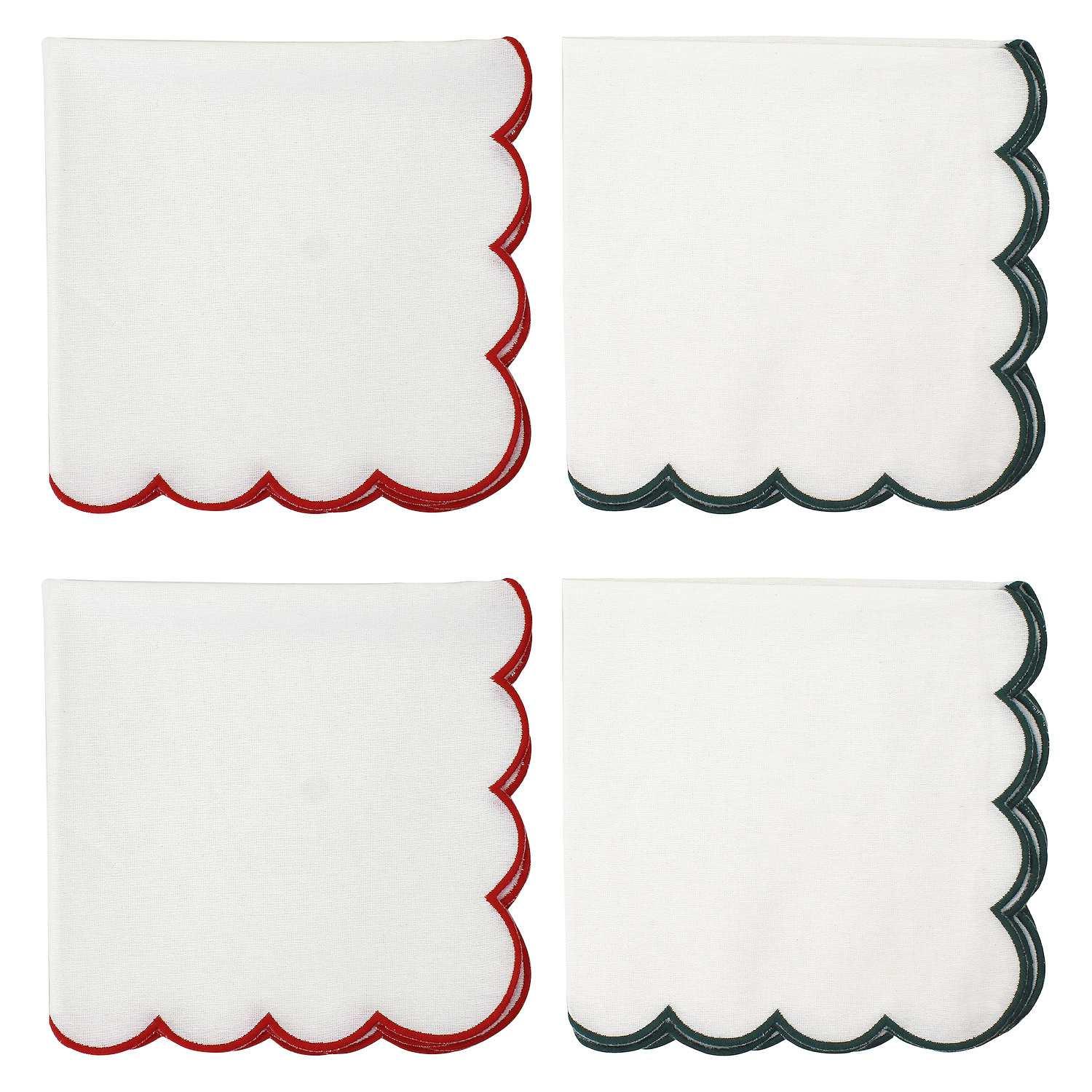 St. Nicholas Square® 4-Piece Scallop Napkin Set