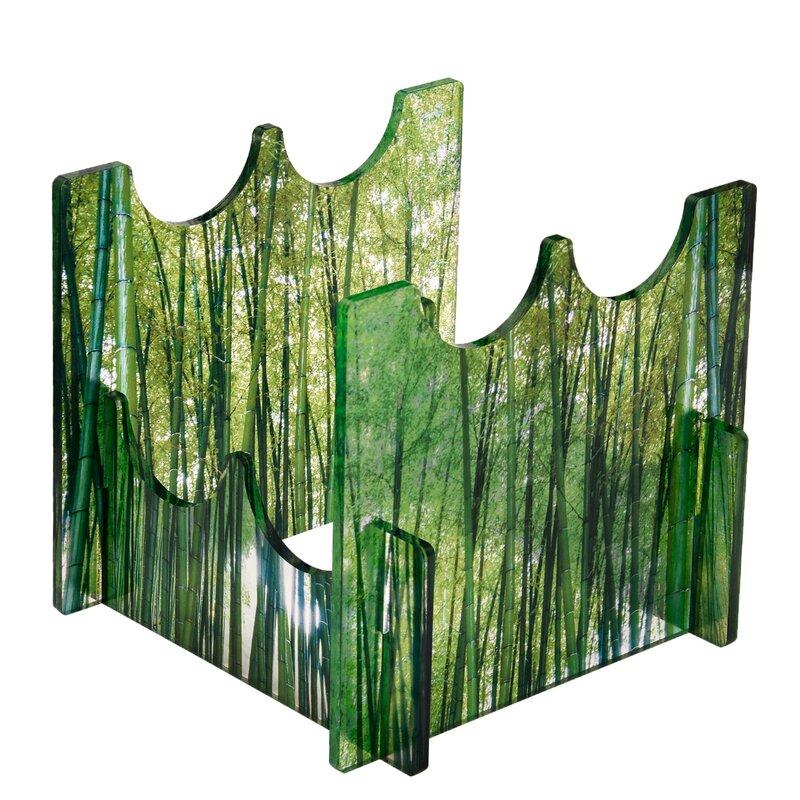 4 Bottle Tabletop Wine Bottle Rack in Green