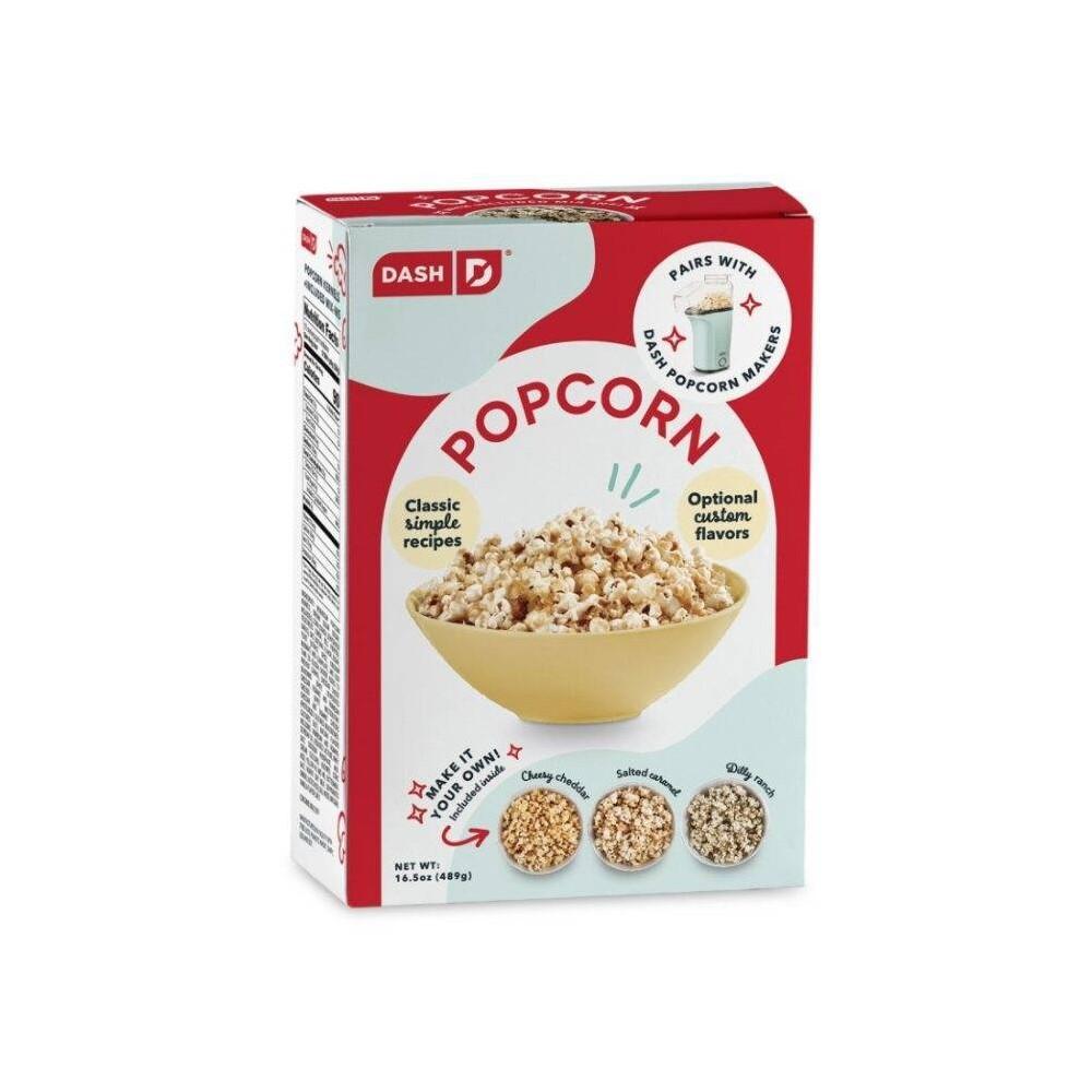 Dash Popcorn with Cheesy Cheddar, Salted Caramel, and Dilly Ranch Mix-ins